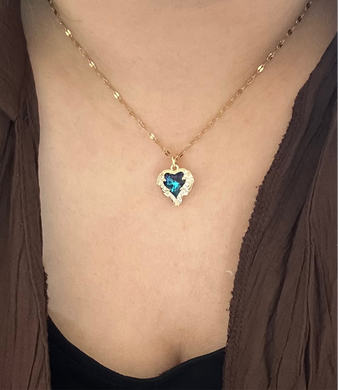 Blue Heart Halskette