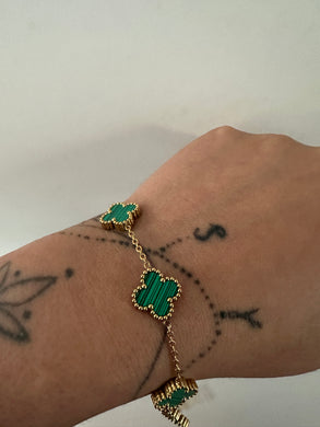 Green Kleeblatt Armkette