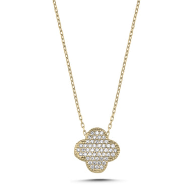 Kleeblatt Zirkonia Kette