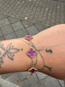 Lila Klee Armkette