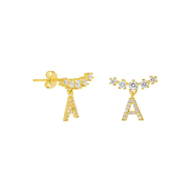 Buchstaben Ohrring A 925 Silber