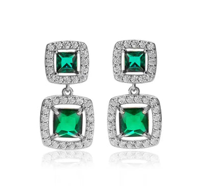 Green Diamond Ohrringe Silber