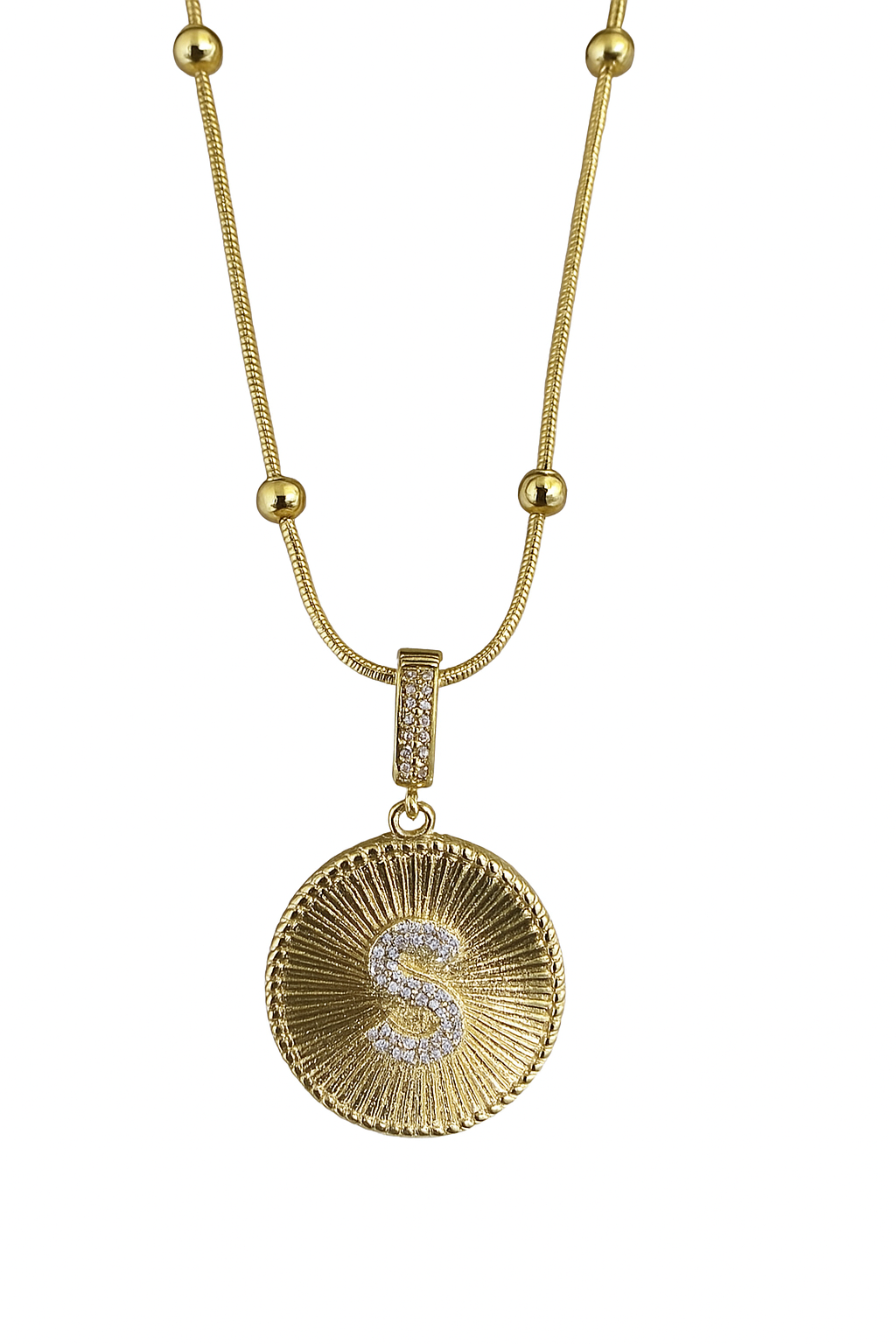 Buchstaben Kette S Circle Strass