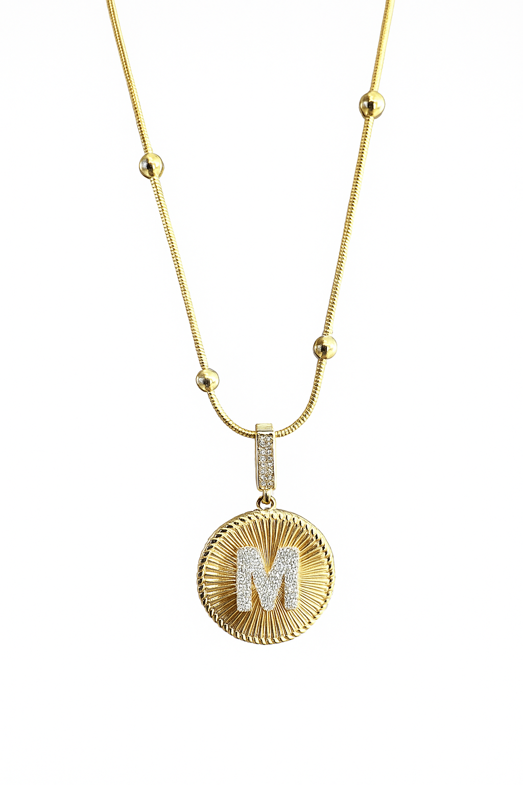 Buchstaben Kette Circle Strass M