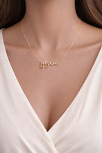 Laden Sie das Bild in den Galerie-Viewer, Signatur Namenskette waagerecht mit Zirkonia type