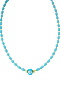 Perla Kette komplett blau