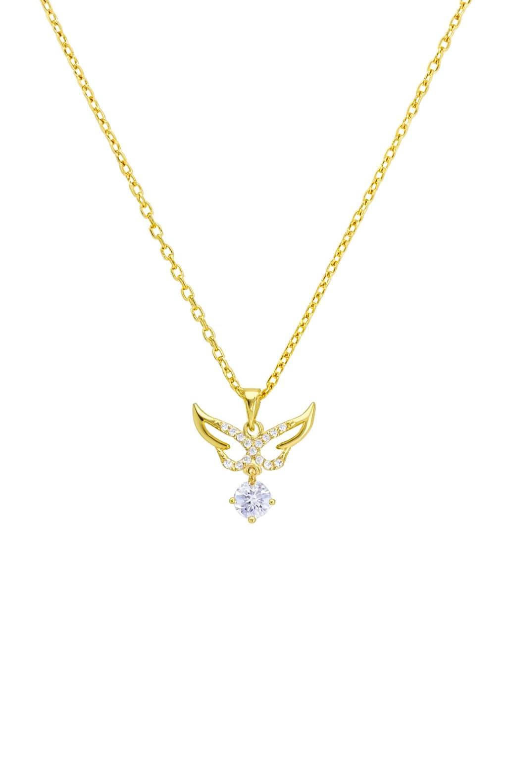 Flügel Crystal Halskette