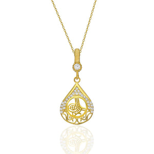 Tugra Teardrop Halskette