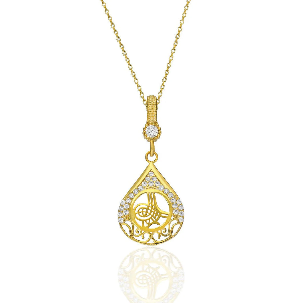 Tugra Teardrop Halskette