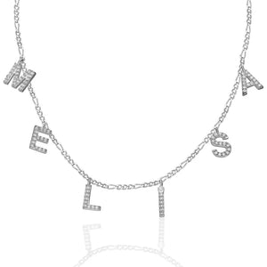 Namenskette Chocker mit Zirkonia