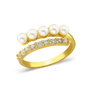 Perlen Stein Ring