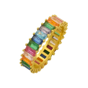 BOLD BAGUETTE COLORFUL RING