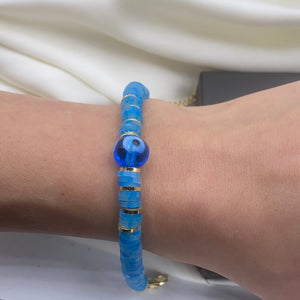 Blue Nazar Perlen Armkette