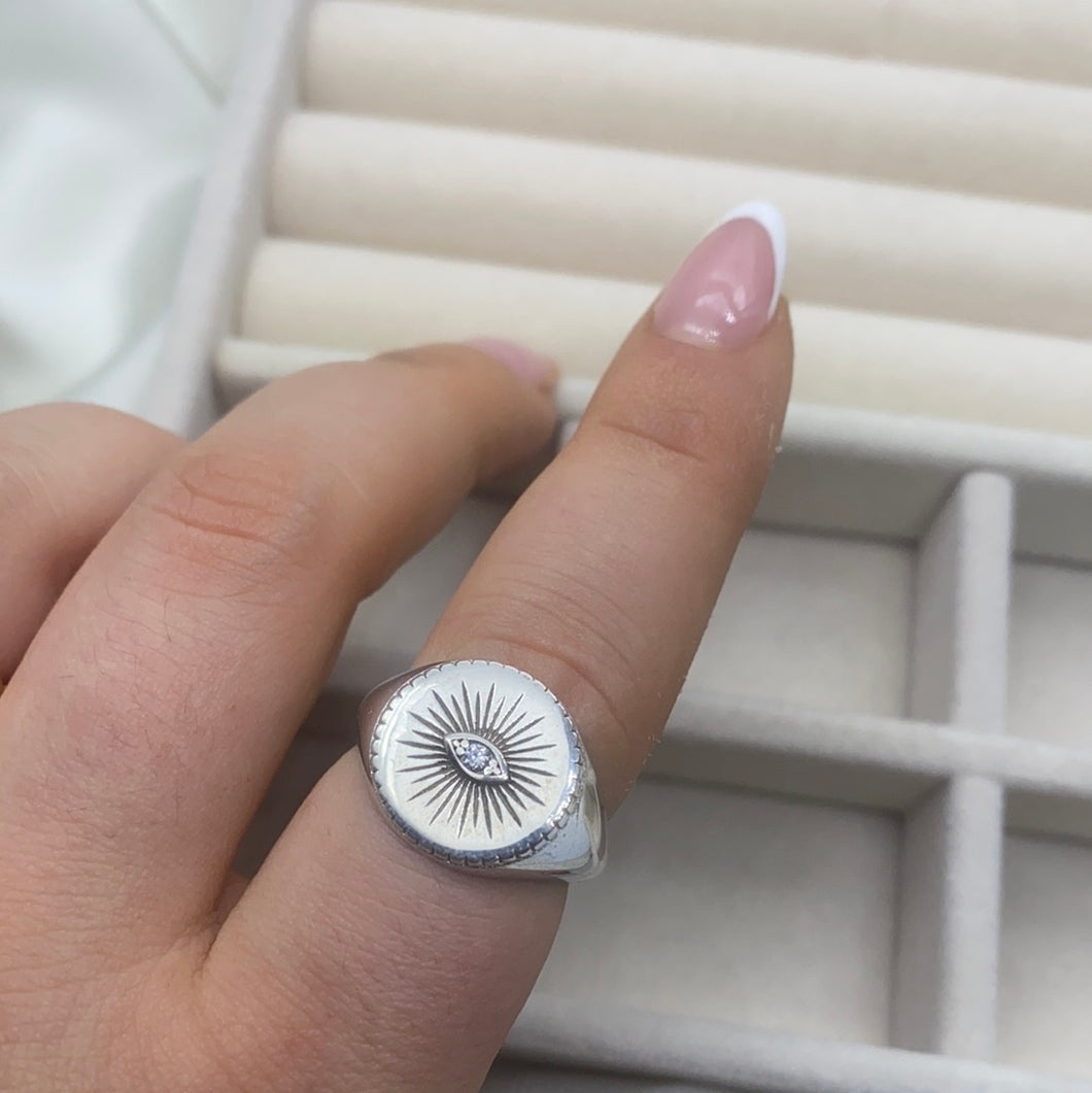Future Ring verstellbar Silber